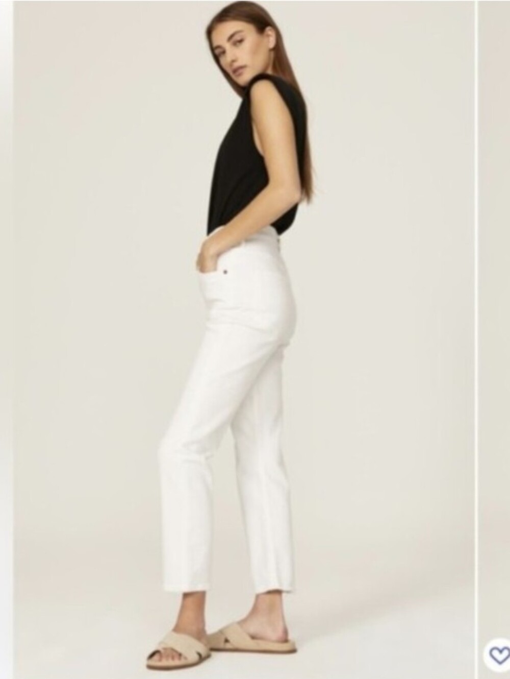 AGOLDE Riley Straight Crop Denim Jeans In Whip High Waisted Size 32